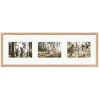 WANDStyle Galerierahmen G950 in Eiche-Optik 20 x 60 cm für 3 Bilder im Format 10 x 15 cm