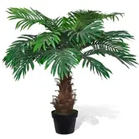 Furnicato Naturgetreue Künstliche Cycus-Palme mit Topf 80 cm