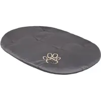 TexCorp Ovale Hundekissen R2 – 50×38 cm, wasserabweisend, , weich & robust, für kleine Hunde & Katzen | Grau