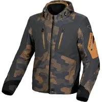 Sonstiges Macna Angle Camo wasserdichte Motorrad Textiljacke, grau/braun, 2XL