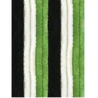 Arsvita Flauschvorhang 120x200 Unistreifen schwarz - grün - weiß