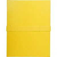 Exacompta 627E 10x Dokumentenmappe mit Balacroneinband, mit Klettverschlussband, 24x32cm für DIN A4 - Gelb