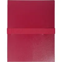 Exacompta 624E 10x Dokumentenmappe mit Balacroneinband, mit Klettverschlussband, 24x32cm für DIN A4 - rot