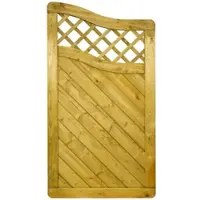 GartenLand Massivzaun INNSBRUCK MASSIV mit Bogen mit Rankgitter 90x165/150 cm Holzzaun Fichte PEFC KDI Grün Massiver Rahmen 44x88 mm Sehr Stabil
