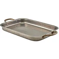 Genware Vintage Steel Tiefe Platte 33 x 23,5 Cm