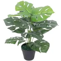 Furnicato Künstliche Monstera-Pflanze mit Topf 45 cm Grün