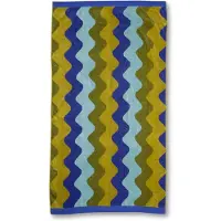 KAAT Amsterdam Badetuch Waves Blau Grün (100 x 180 cm)