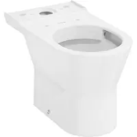 Hansgrohe EluPura Original S Stand-WC für aufgesetzten Spülkasten mit horizontalem Abgang AquaChannel Flush, HygieneEffect, Weiß
