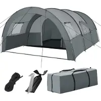 TecTake Tunnelzelt Roskilde für 6 Personen 350 x 480 x 195 cm