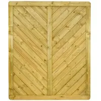 GartenLand Massivzaun INNSBRUCK MASSIV Gerade 150x180 cm Holzzaun Fichte PEFC KDI Grün Massiver Rahmen 44x88 mm Sehr Stabil