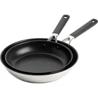 KitchenAid Classic Stainless Steel Non-Stick 2-Teilige Set schwarz, Bratpfannen