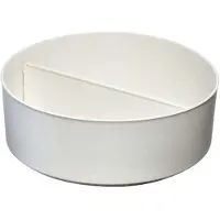 IDesign Drehteller Ro Pansino Hoch mit Trennwand Weiß (25,5 x 9,7 cm)