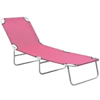 Furnicato Klappliege Stahl Und Stoff Rosa