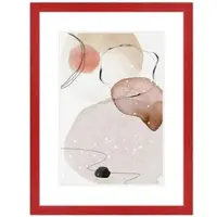 WANDStyle Bilderrahmen H300 aus Massivholz in Rot 30 x 45 cm im Stil Modern