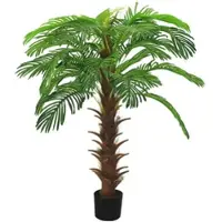 Furnicato Künstliche Palme Cycas mit Topf 140 cm Grün