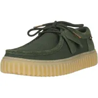 Clarks Schuhe Torhill mit gerippter Laufsohle 3001H Green Textile 41,5