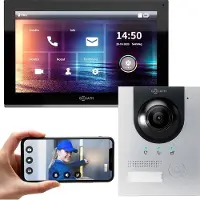 Goliath PRO IP Türsprechanlage | App | Silber | 1-Familienhaus | 10 Zoll | Unterputz | 180 Grad
