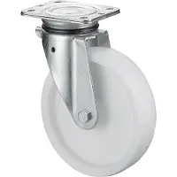 BS Rollen Schwerlast-Lenkrolle B10 Durchmesser 250mm Tragfähigkeit 1100kg Kunststoff-Rad naturfarben Platte 200x160m - N100.B10.251
