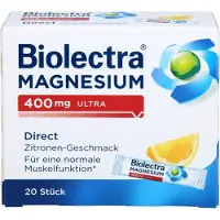 Hermes Arzneimittel GmbH Biolectra Magnesium 400 mg ultra direct Zitronengeschmack, 20 St. Beutel
