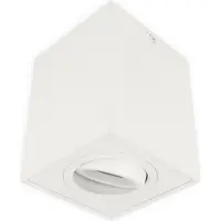 LED line Deckenleuchte CUBO Aufbaustrahler Lampe Aufputz Leuchte Strahler Schwenkbar 45° mit GU10 Fassung 230V Eckig Weiss aus Aluminium