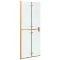vidaXL Walk-In Duschwand Gold 80 x 6,5 x 190 cm