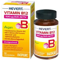 Hevert Arzneimittel GmbH & Co. KG Vitamin B12 Hevert 500 µg Duo Aktiv, 180 St. Tabletten