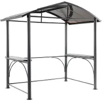 Mountfield Schwarzer Grillschutz aus Stahl 50 x 40 cm, universell, hitzebeständig, Funkenflug- und Grillgutschutz