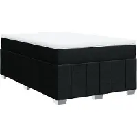Syfax Boxspringbett mit Matratze Schwarz 120x200 cm Stoff