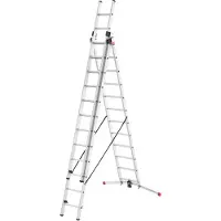 Hailo S100 ProfiLOT, Aluminium Kombileiter 3-teilig, 3x12 Sprossen