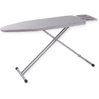 Sensahome Bügelbrett – Klappbarer Bügeltisch mit Dampfeinheitshalter – 110×33cm – Hellgrau