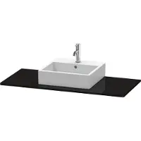 Duravit Konsole XSquare 80x55cm, sw hochglanz, mit 1 Ausschnitt