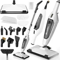 Maltec Dampfreiniger multifunktional 2000W Bodenwischer Polsterreiniger Handgerät Steam Cleaner mit Zubehör Weiss