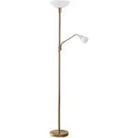 LINDBY Deckenfluter Jost , messing / gold, für Wohn- / Esszimmer, Metall, Stehlampe