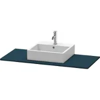 Duravit Konsole XSquare 80x55cm, blau s-matt, mit 1 Ausschnitt