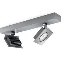 Philips myLiving METRYS LED-Spot Aluminium, Strahler Oberflächenbeleuchtung, 2 Glühbirne(n), 2700 K, 220-240 V, Aluminium