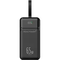 RealPower PB-27000 Pro,27.000mAh,65W,2x USB-A,2x USB-C,black