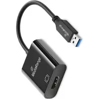 MediaRange USB-A zu HDMI Audio und Video Konverter, 20cm, schwarz