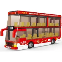 Wange 5970 – Doppeldecker-Sightseeingbus, 436 Teile | Kompatible Bausätze