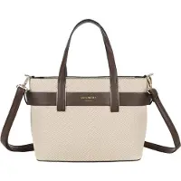 Gallantry Paris Gallantry, Damen Shopper strukturierter Stoff doppelte Henkel Gurt, Braun / Beige