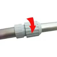 Steinbach Aluminium Teleskopstange 2-teilig, teleskopierbar von 240-480 cm - 061192KT - Naturkarton Verpackung, Blau