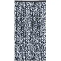 Arsvita Flauschvorhang Flauschgardine Vorhang 90 cm x 200 cm Meliert Blau Weiß Silber
