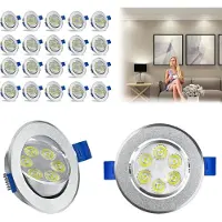 YARDIN Led Einbaustrahler 230V Deckenspots Led Spots 20pcs 3W Einbauspot für Flur, Schlafzimmer, Wohnzimmer, Bad, Küche, Kaltweiß