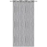 Arsvita Fadenvorhang Metall-Optik 140x250cm Ösen dunkelgrau - anthrazit