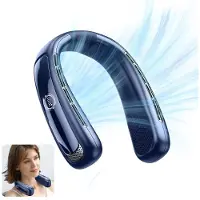 Dopwii Tragbarer Nackenventilator, Halsventilator, Blattloser Ventilator, 5 Geschwindigkeit, 360° Nackenbügel-persönlicher Ventilator, 2400mAh