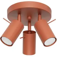 Licht-Erlebnisse Spot Strahler Metall GU10 verstellbar 19.5 cm breit Ocker 3-flammig rund Modern