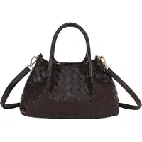 Gallantry Paris Gallantry, Geflochtene Damenhandtasche mit festen Griffen Gurt, Dunkelbraun