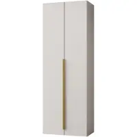 Mirjan 24 Kleiderschrank Kerkin 2D, Kleiderschrank mit zwei Drehtüren (Farbe: Sandbeige)