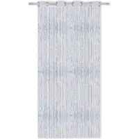 Arsvita Fadenvorhang Metall-Optik 140x250cm Ösen weiß - schneeweiß