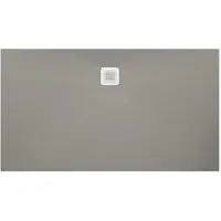 Hoesch Duschwanne Structura 1200x1000x25 in gesoftete Schieferoptik, mit Antirutsch B, Material Solique, Weiß