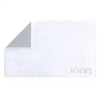 JOOP! Handtücher Classic Doubleface Badematte Weiß/Silber 50 x 80 cm